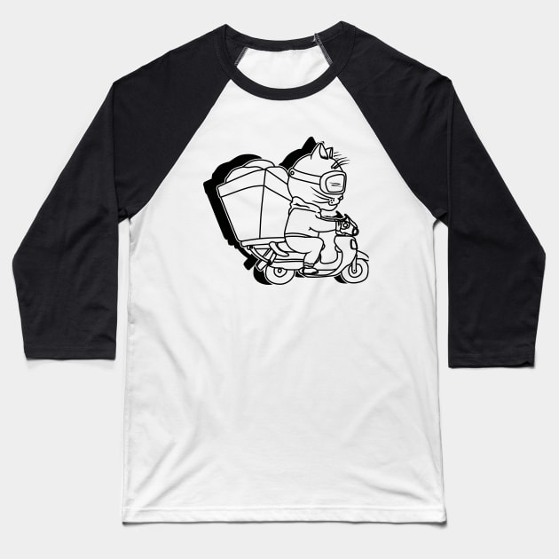 cat as a package delivery person Baseball T-Shirt by bloomroge